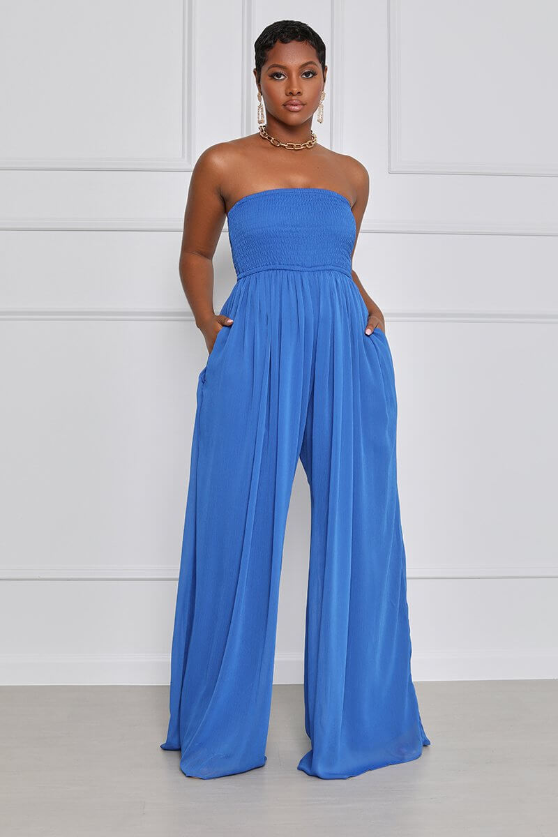 Off Shoulder Flare Bottom Jumpsuit