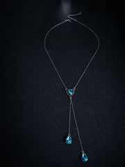 Heart Shaped Rhinestone Pendant Necklace