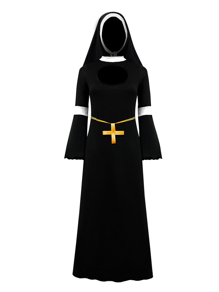 Halloween Costume Nun Cosplay Dress