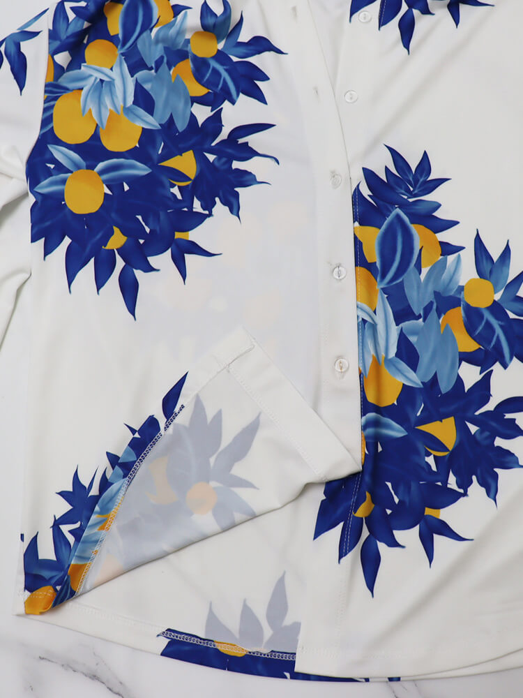 Two Piece Long Sleeve Floral Shorts Sets