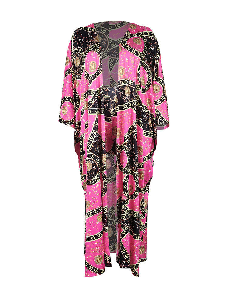 Floral Print Two-Piece Cardigan Set