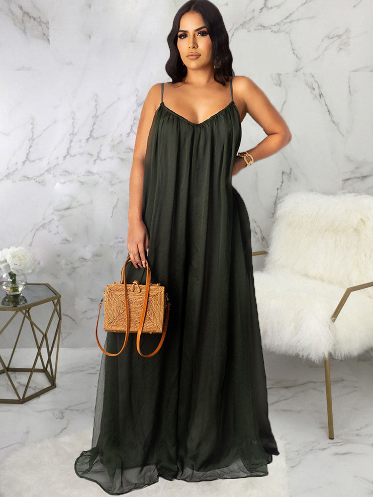 Spaghetti Straps Maxi Dress