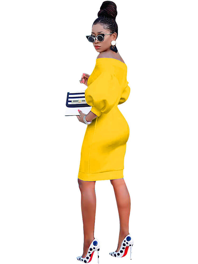 Off Shoulder Bodycon Midi Dress