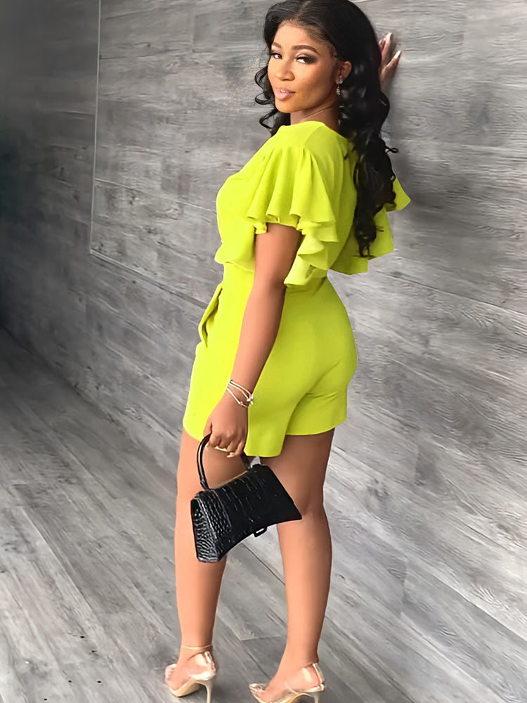 Two Piece Crop Top shorts Set