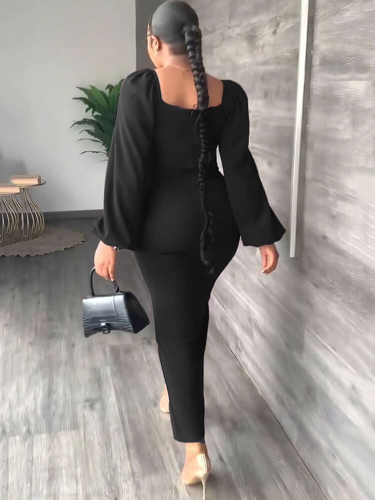 Chiffon Long Sleeve Bodycon Split Maxi Dress