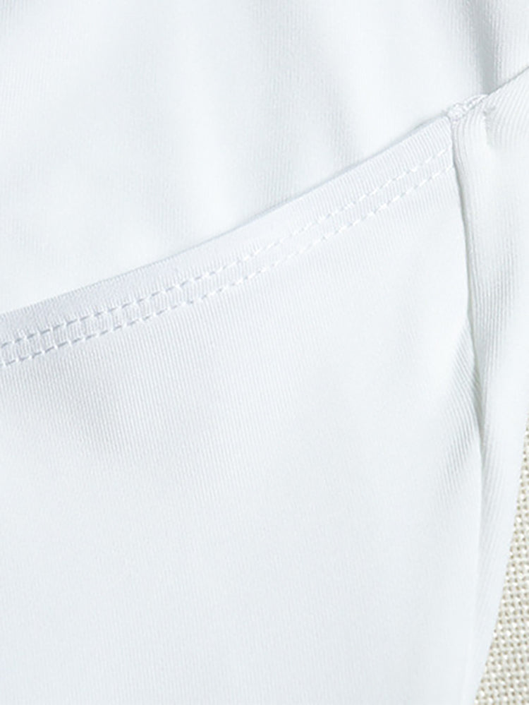 Elegant Halter Neck Solid Color Dress