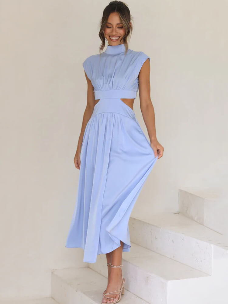 Sleeveless Cut Out Bodycon Maxi Dress
