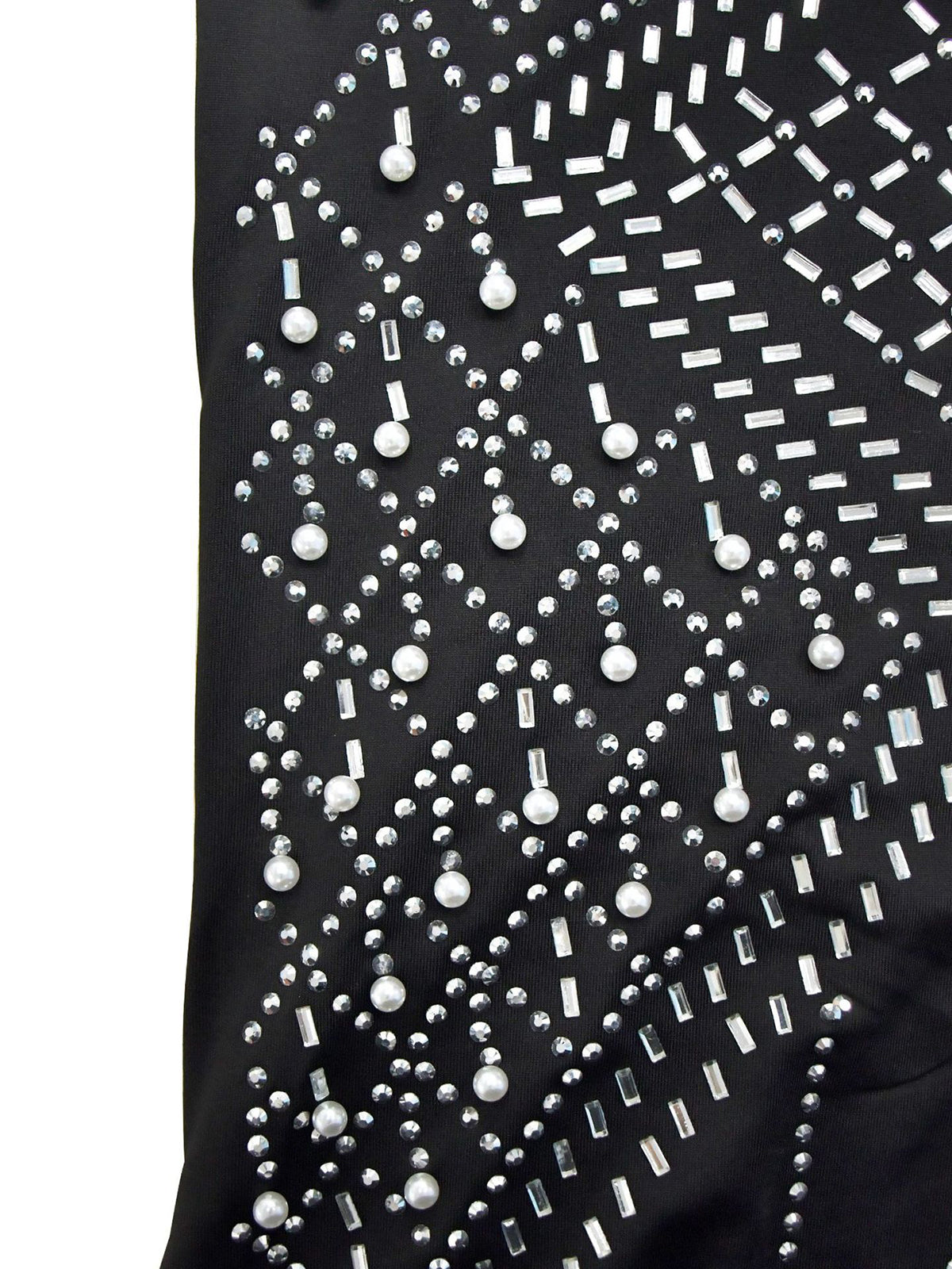 Rhinestone One-Shoulder Maxi Dress