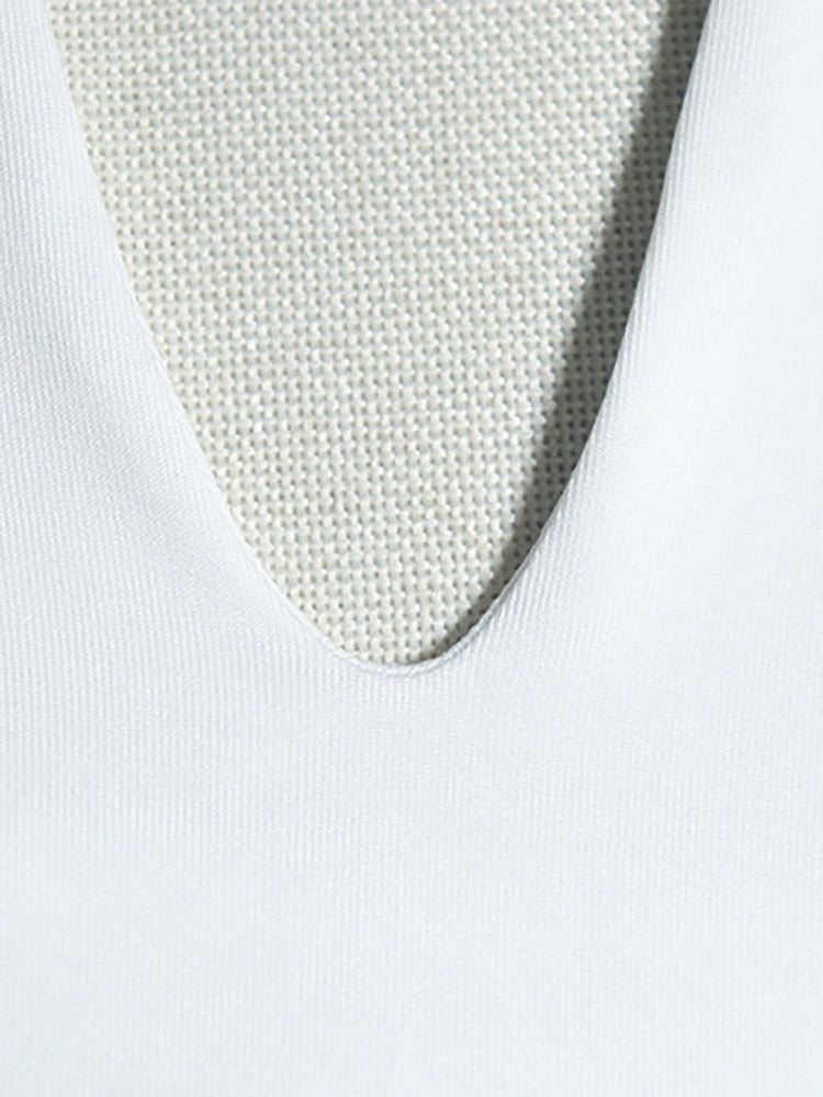 Elegant Halter Neck Solid Color Dress