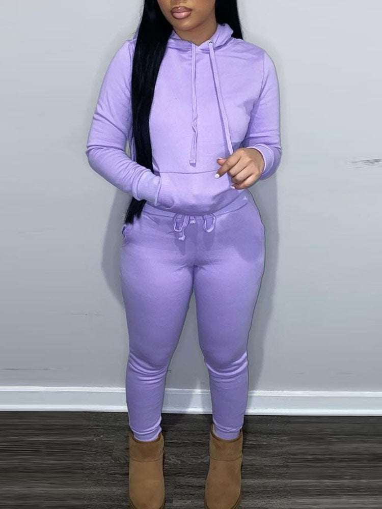 Fleece-Lined Hoodie & Sweatpants Set