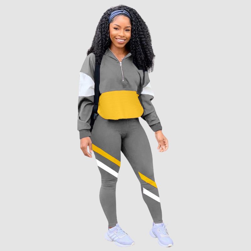 Color Contrast Casual Set