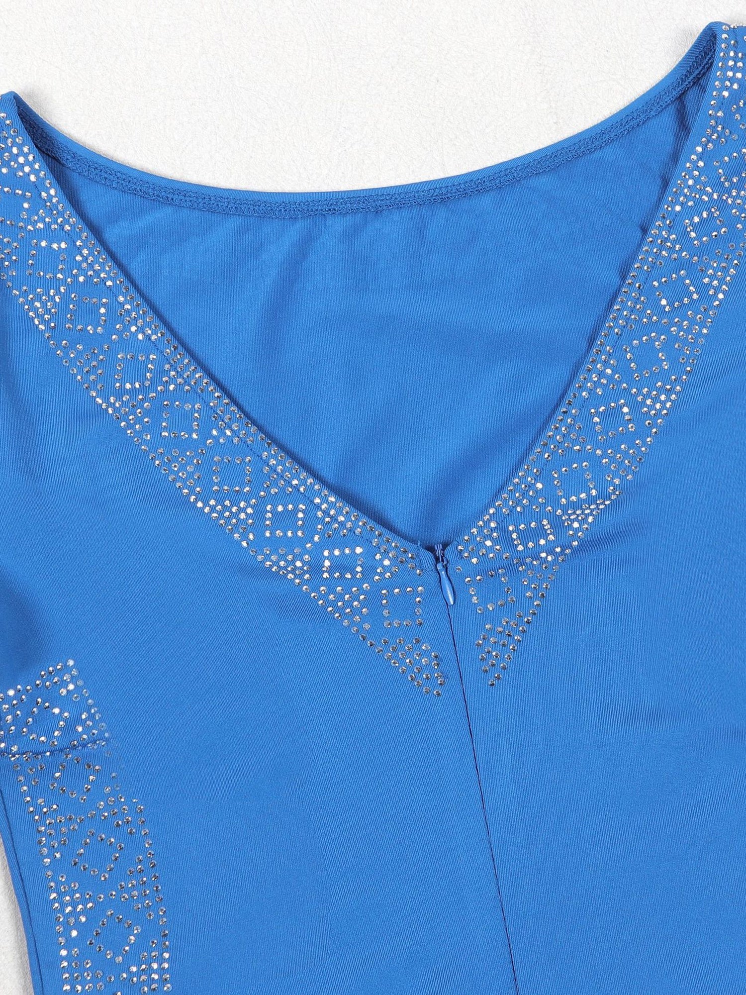 Rhinestone Bodycon Backless Dress