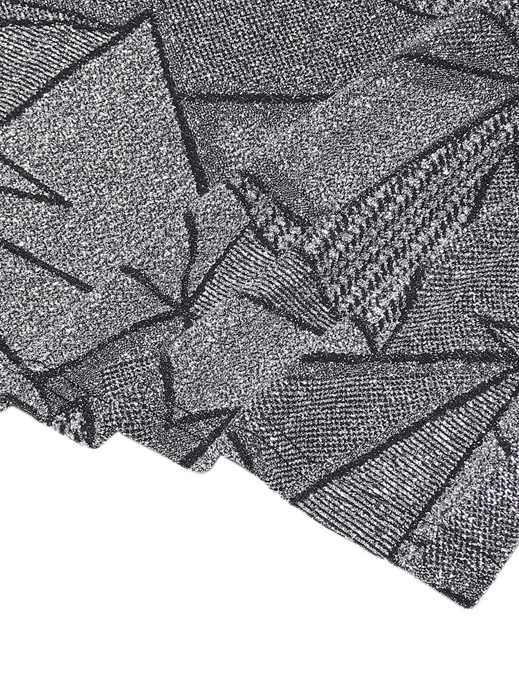 Two Piece Geometric Print Pant Suit