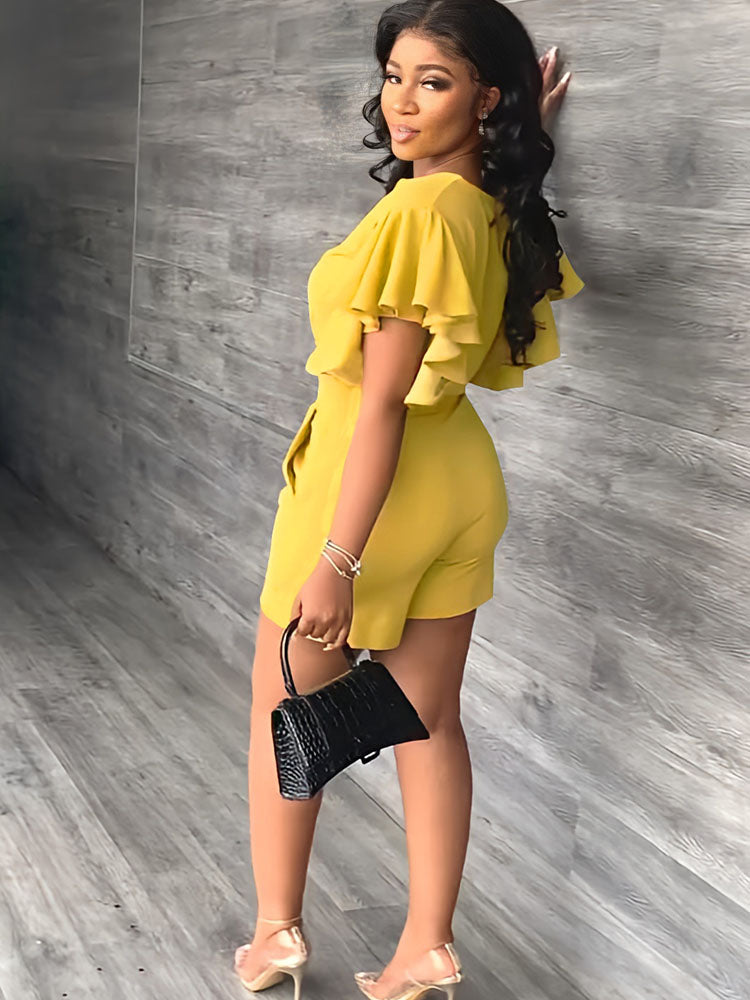 Two Piece Crop Top shorts Set