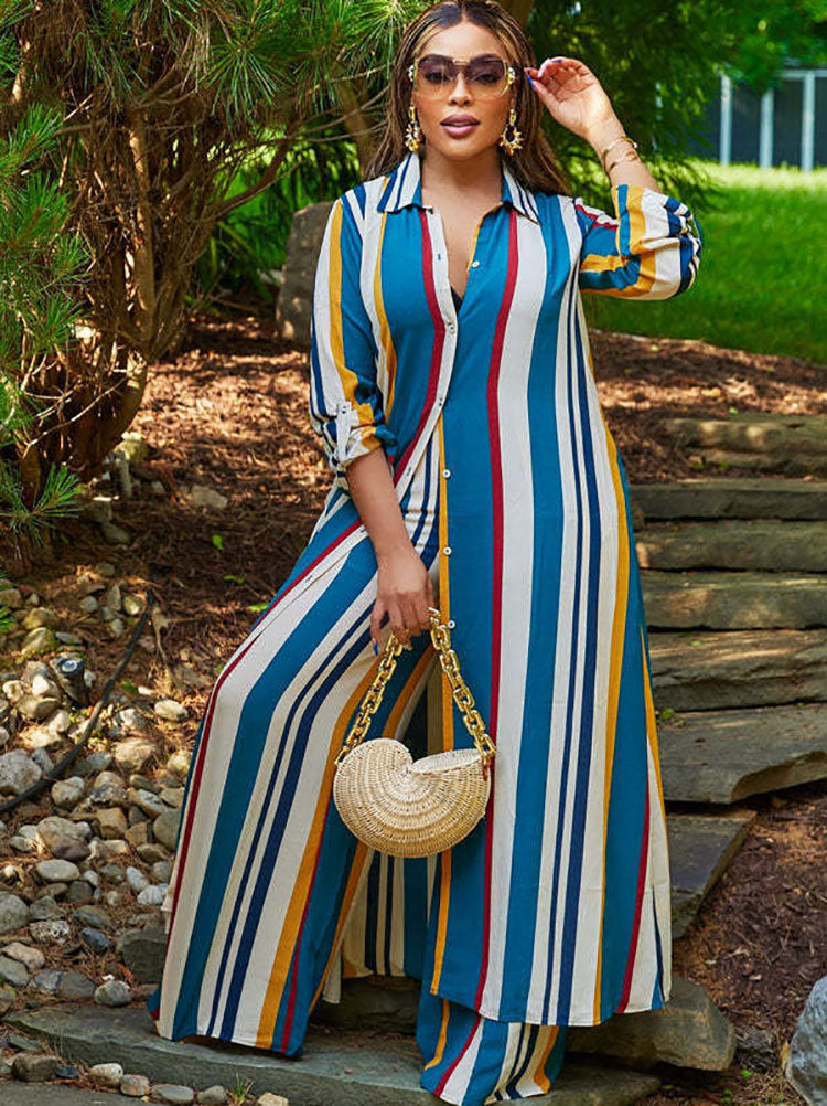 Two Piece Long Top Long Pants Outfits