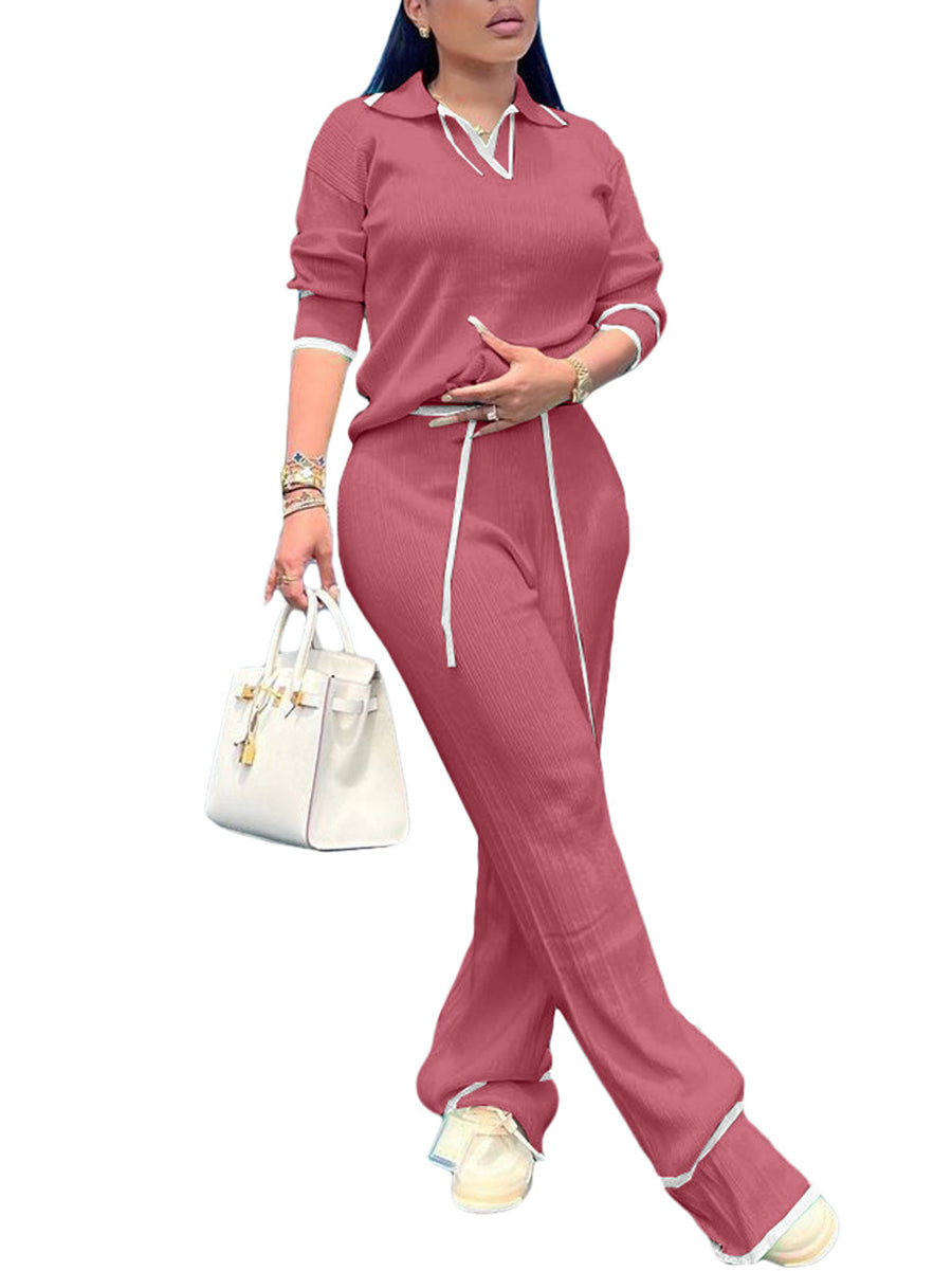 Strickset mit lässiger, weitem Bein