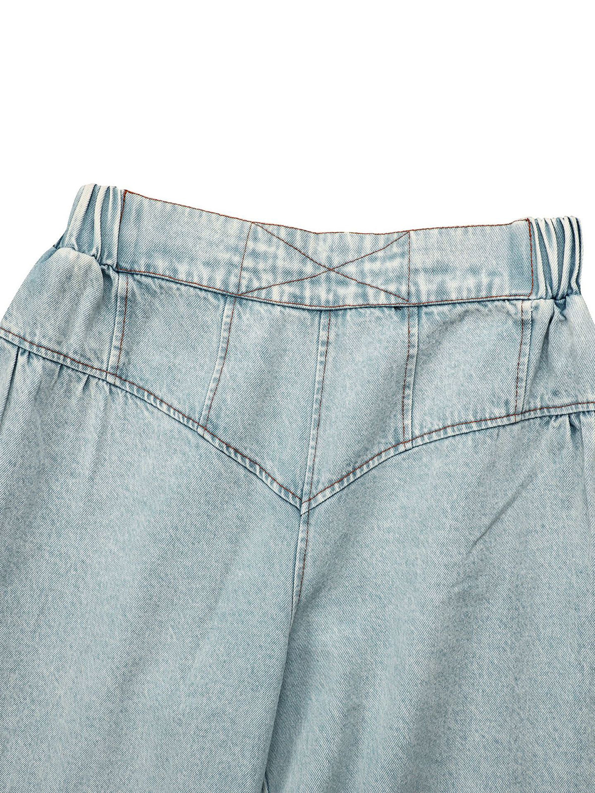 Two Pieces Sleeveless Denim Pants Set