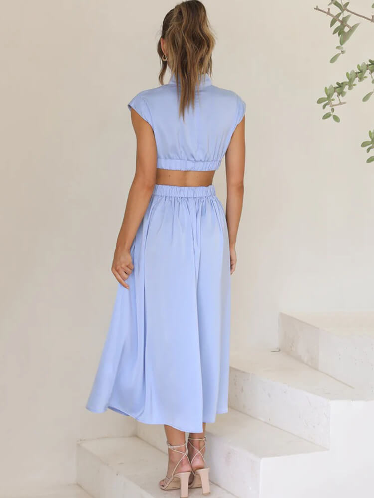 Sleeveless Cut Out Bodycon Maxi Dress