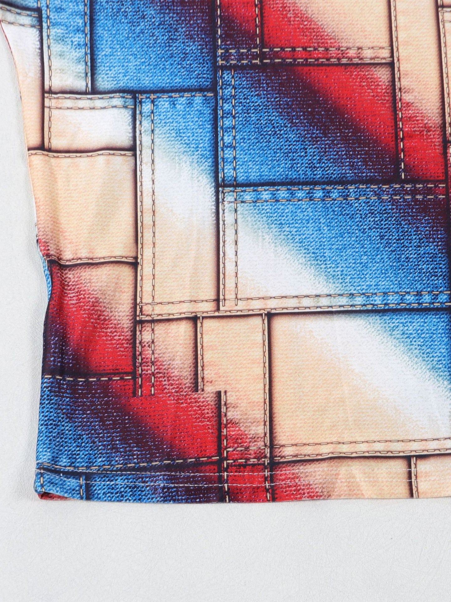 Printed Ruched Long-Sleeve Dress Set