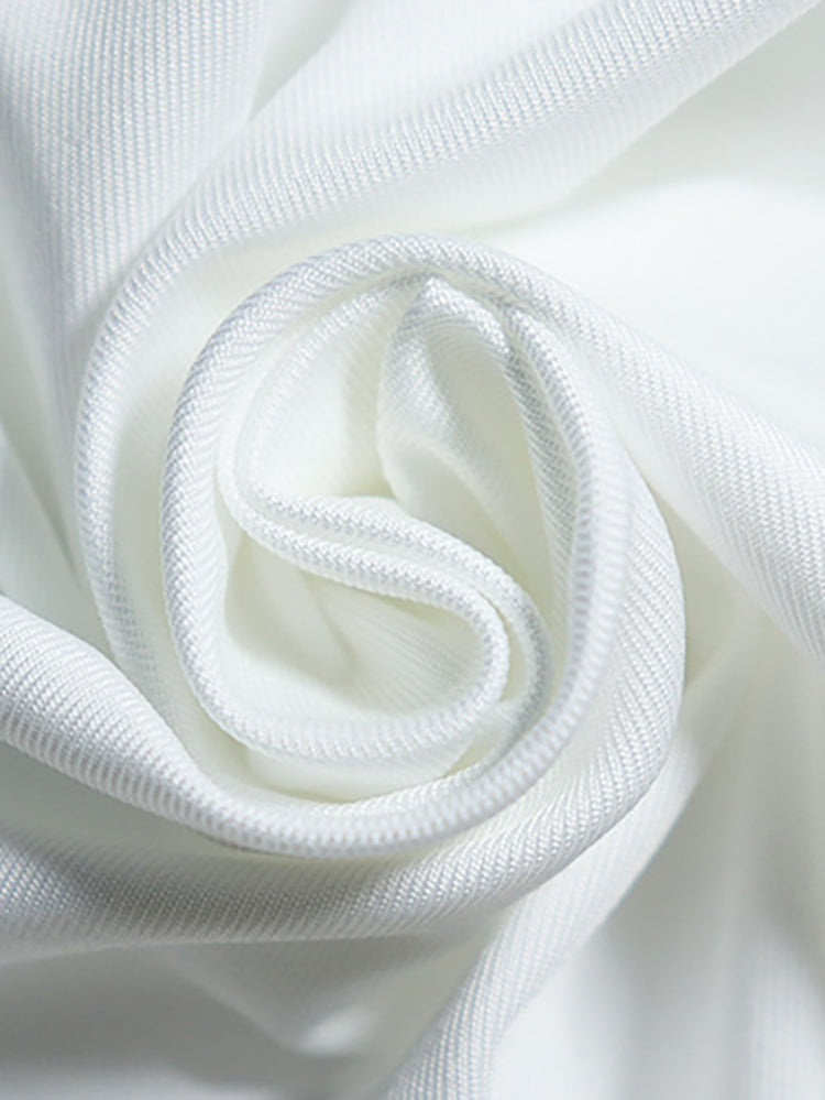 Elegant Halter Neck Solid Color Dress