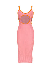 Knit Sleeveless Backless Midi Dress