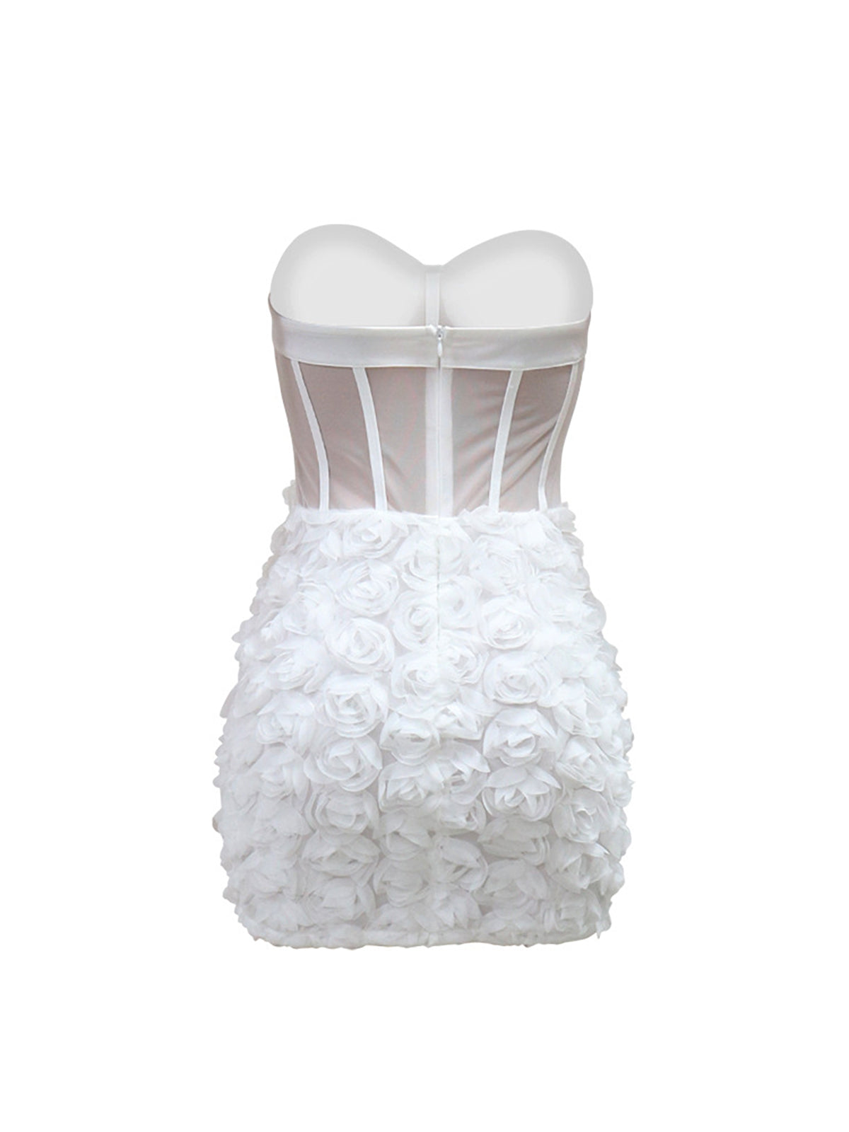 Strapless Floral Mini Dress