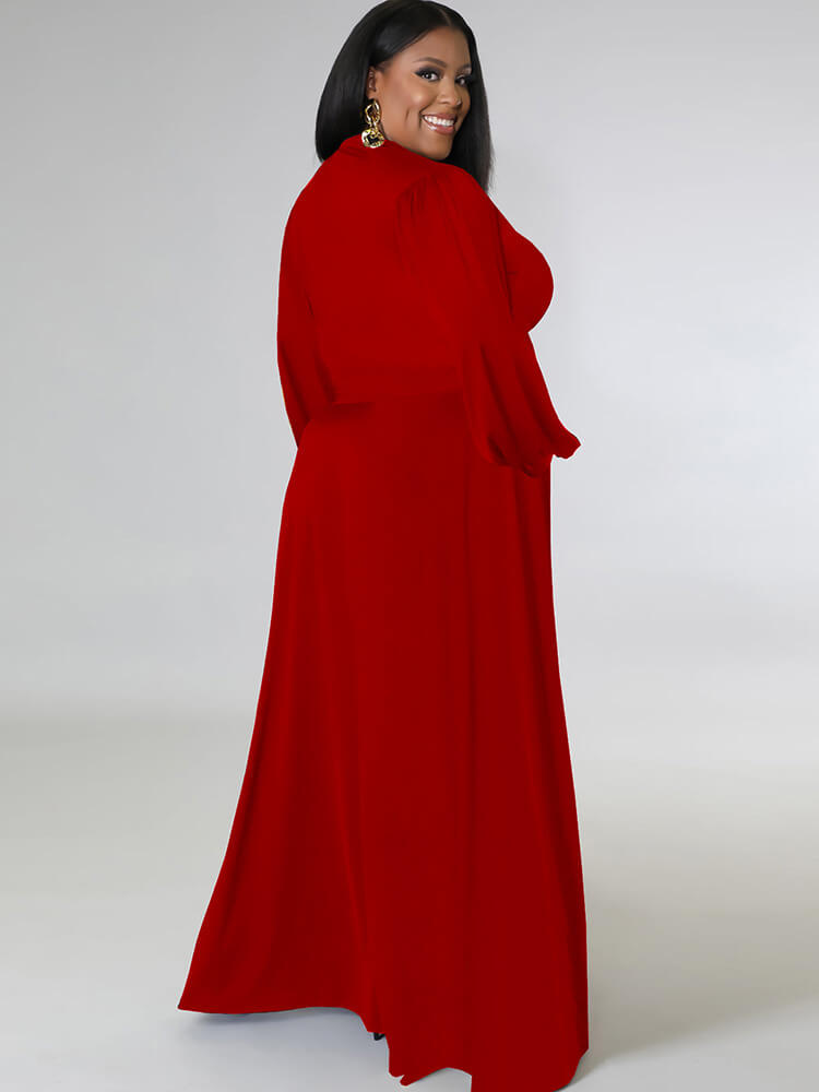 Two Piece Long Sleeve Crop Top Maxi Skirts