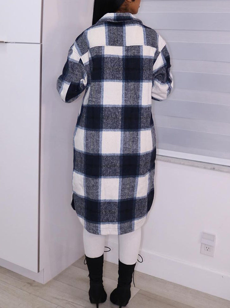 Chemises à carreaux à poches plaquées