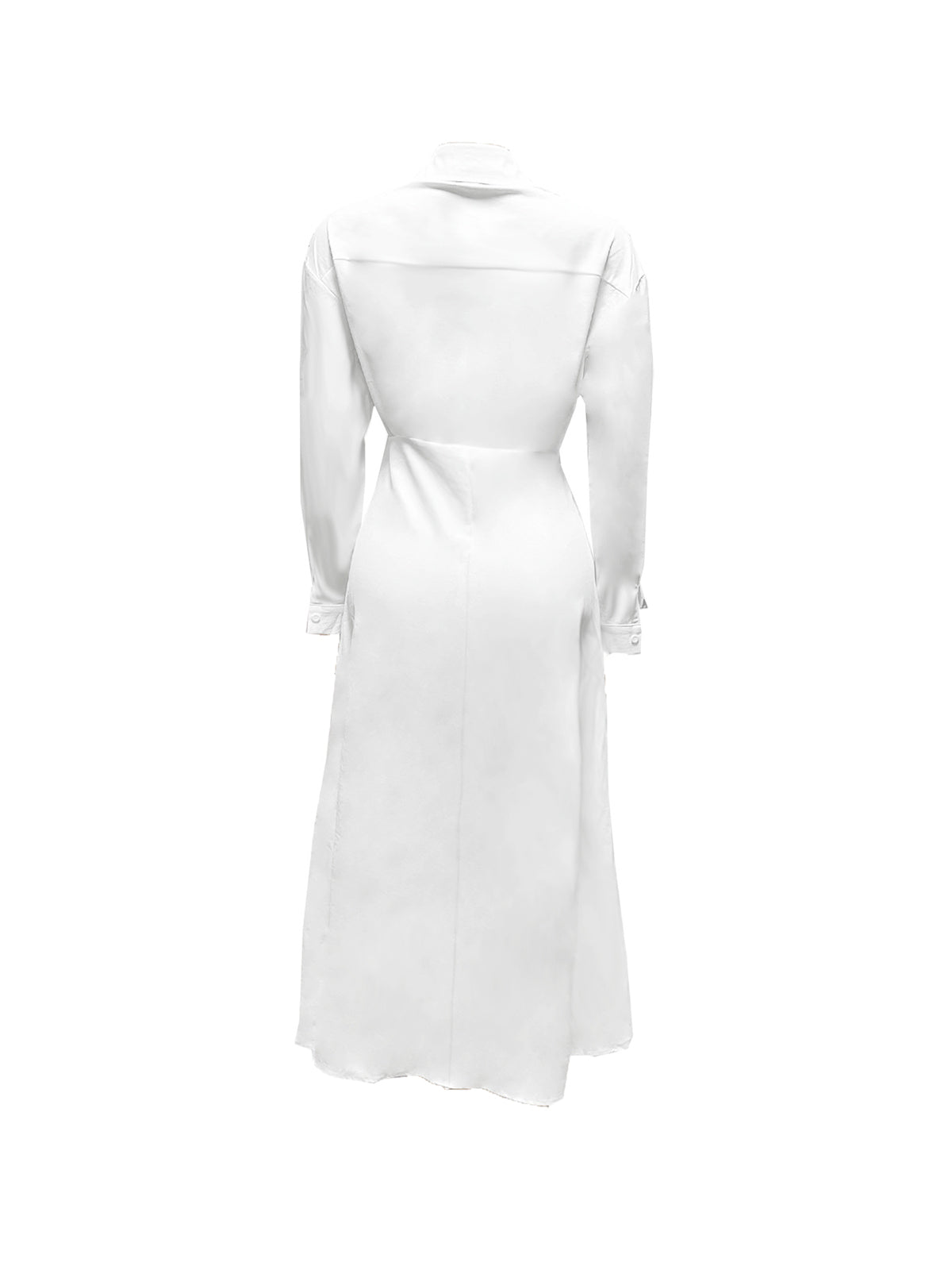 Button-Down Slit Maxi Shirt Dress