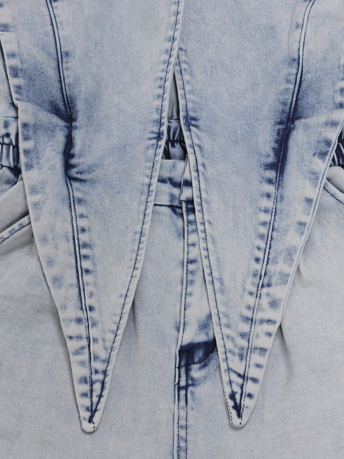 Sleeveless Elastic Waist Denim Romper