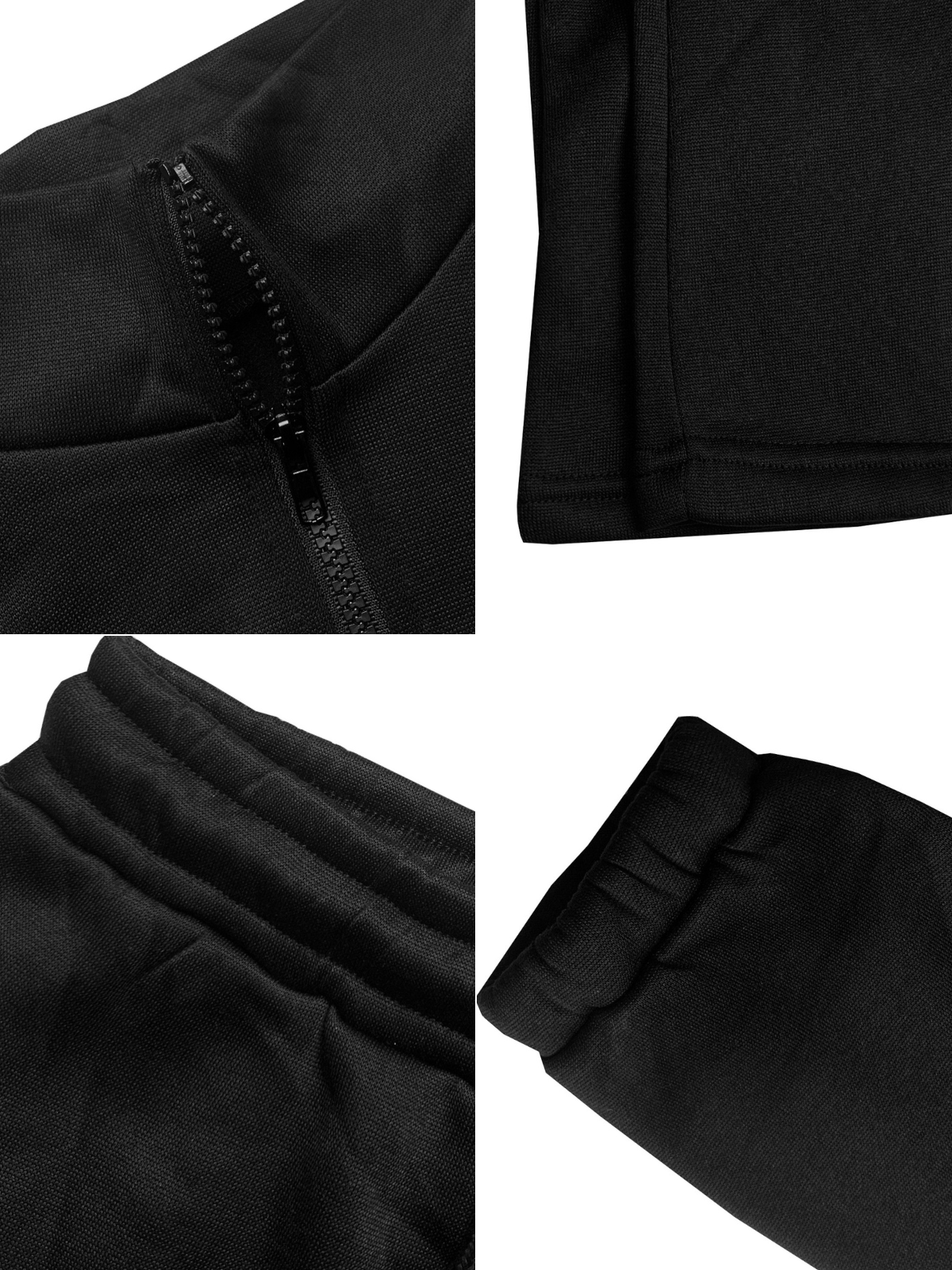 Two Pieces Zip Up Drawstring Pants Sets