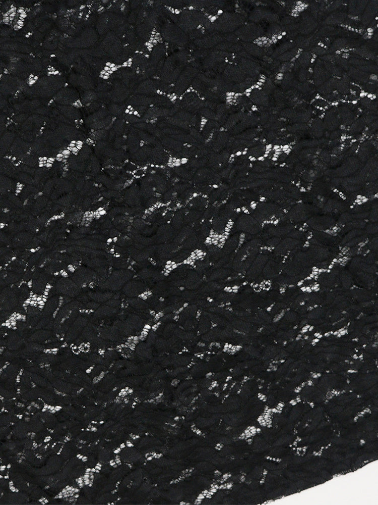 Letter Print Lace Patchwork Maxi Dress