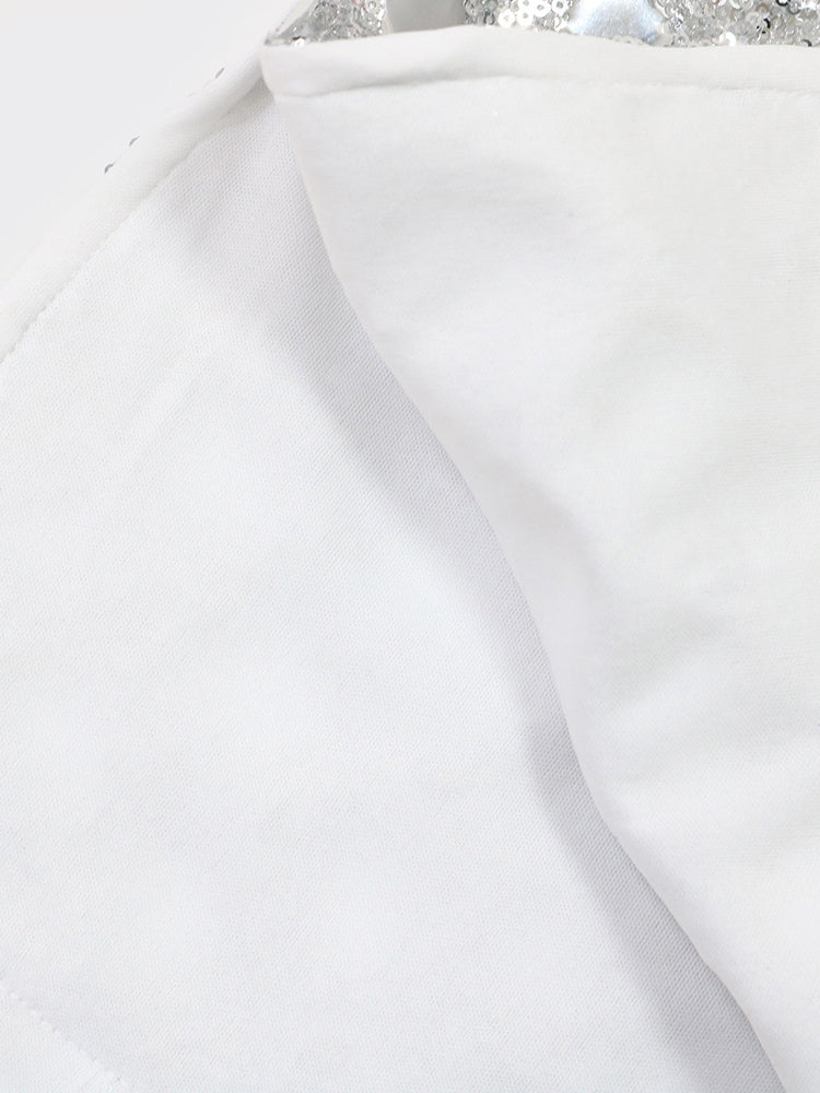 Strapless Rhinestone Sequin Mini Dress