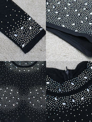 Rhinestone Long Sleeve Romper