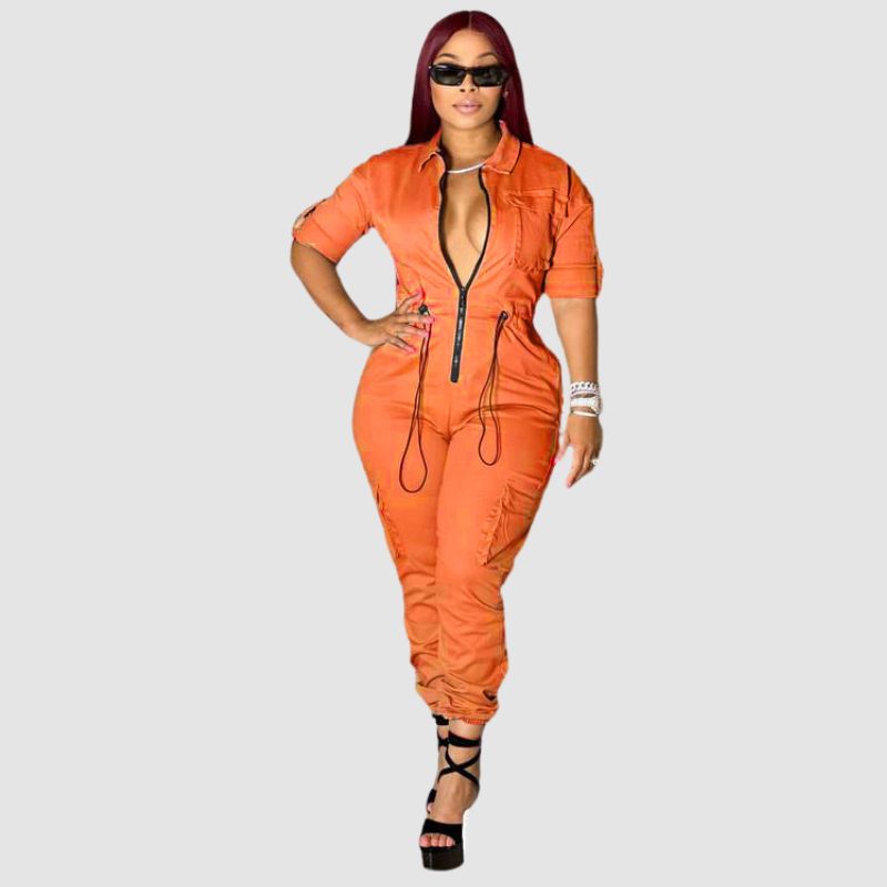 Pocket Patch Cargo Jumpsuit