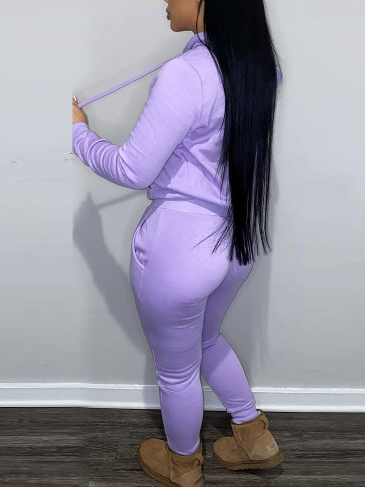 Fleece-Lined Hoodie & Sweatpants Set