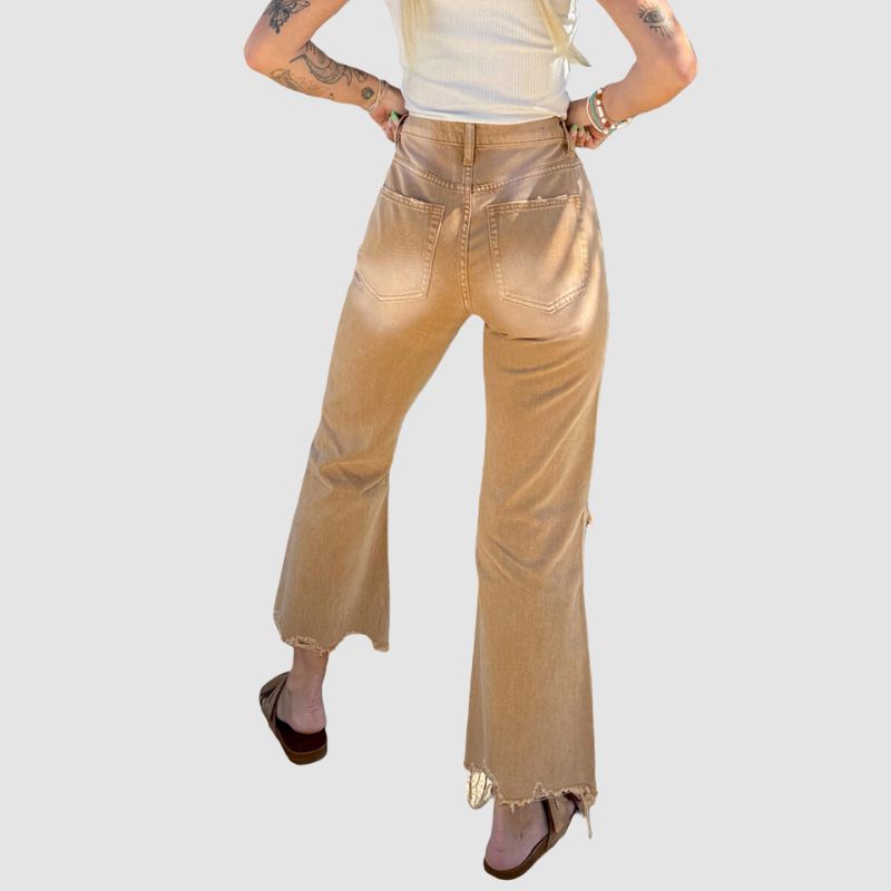 Wash Ripped Bootscut Jeans