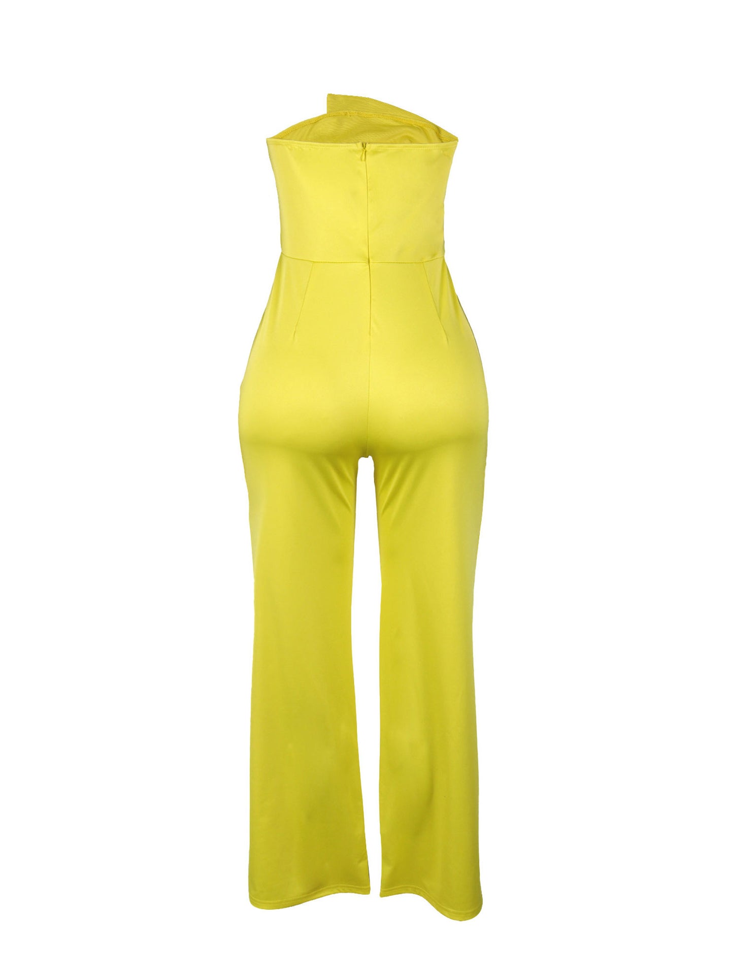 Asymmetrical Sleeveless Strapless Jumpsuit