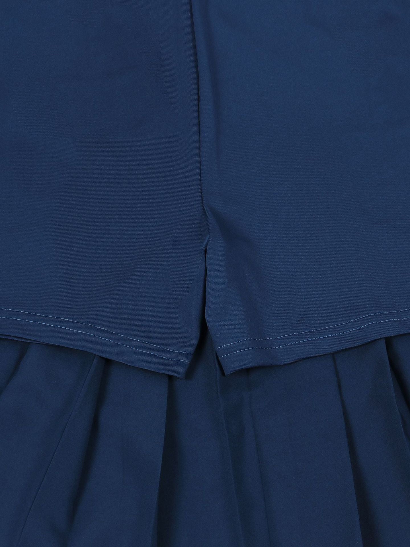 Printed Pullover Sweatshirt & Pleated Skirt Set