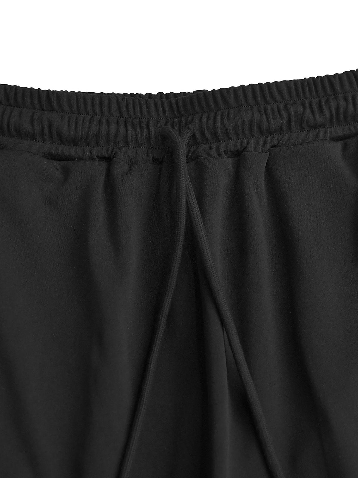 Two Pieces Side Stripe Top Split Wide-Leg Pants