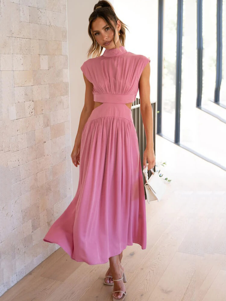 Sleeveless Cut Out Bodycon Maxi Dress