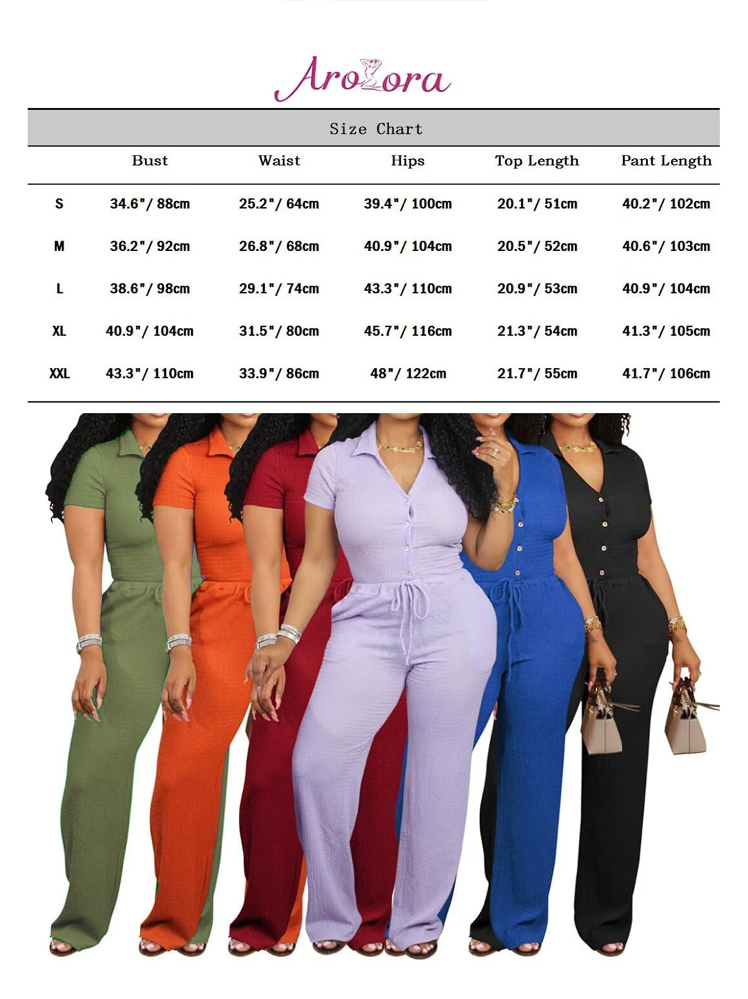 Two Piece Button Down Shirt Wide Leg Pant