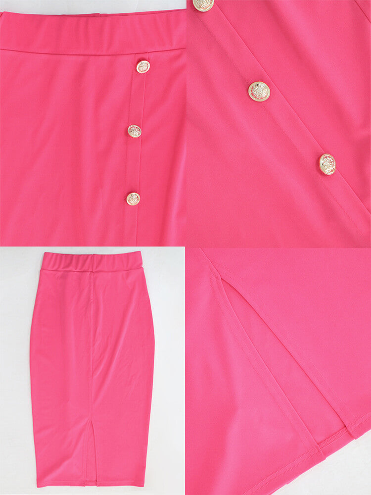 Two Piece Floral Print Shirt Midi Skirts