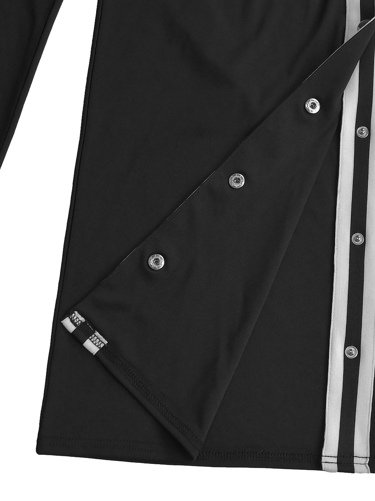 Two Pieces Side Stripe Top Split Wide-Leg Pants