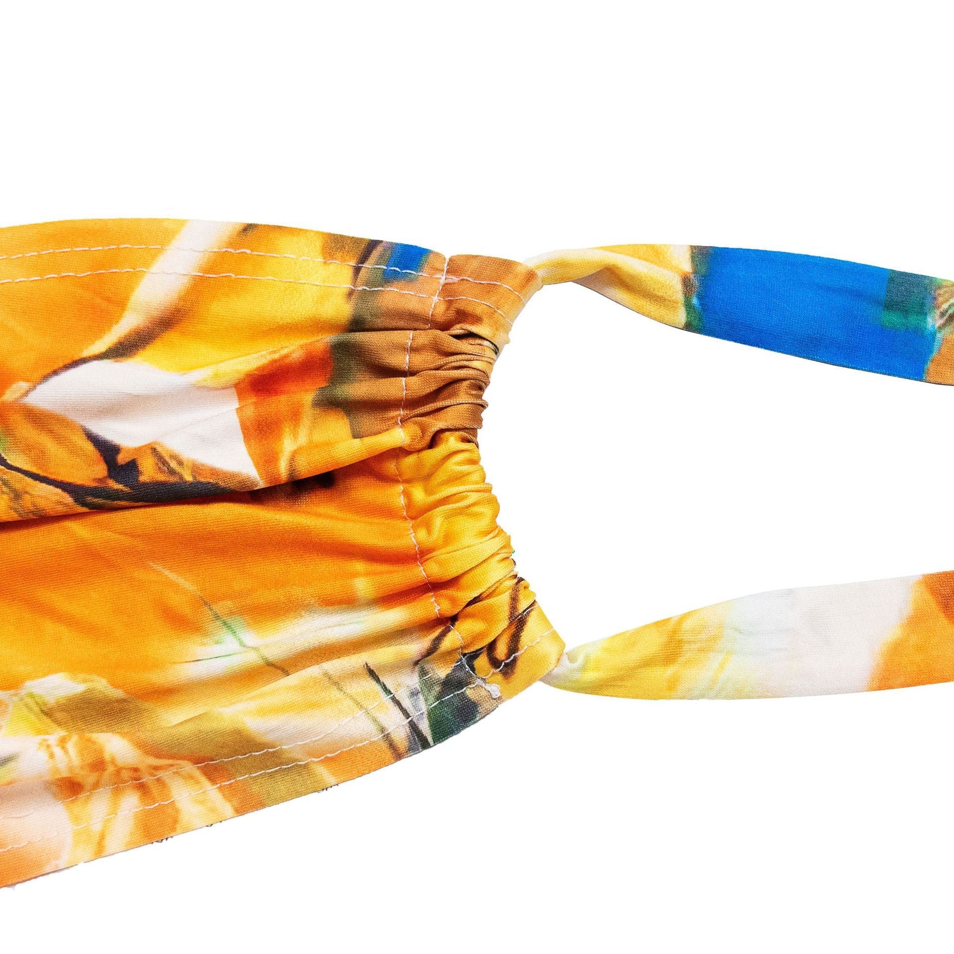 Off Shoulder Printed Patchwork Maxi Dress