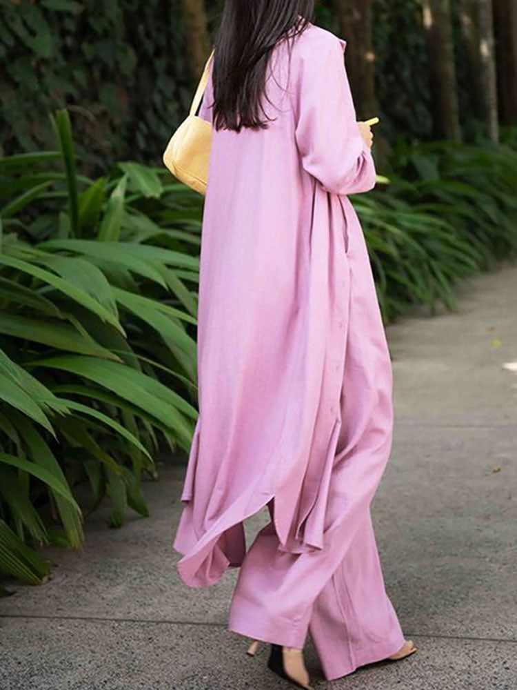 Three Piece Tank Top Coat Long Pants