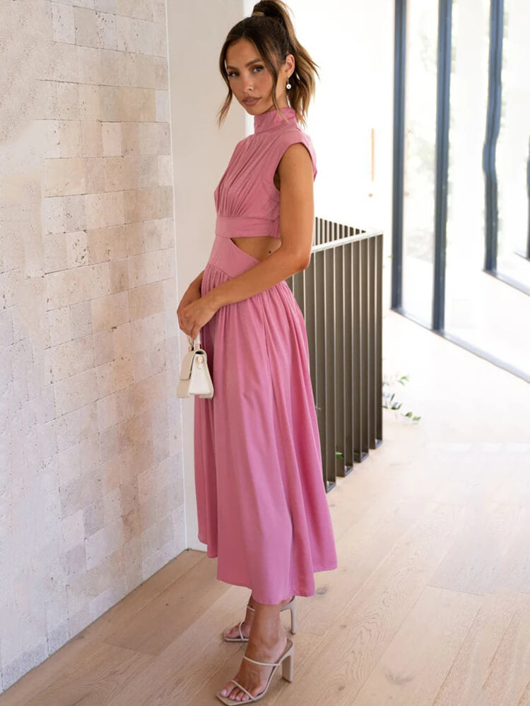 Sleeveless Cut Out Bodycon Maxi Dress