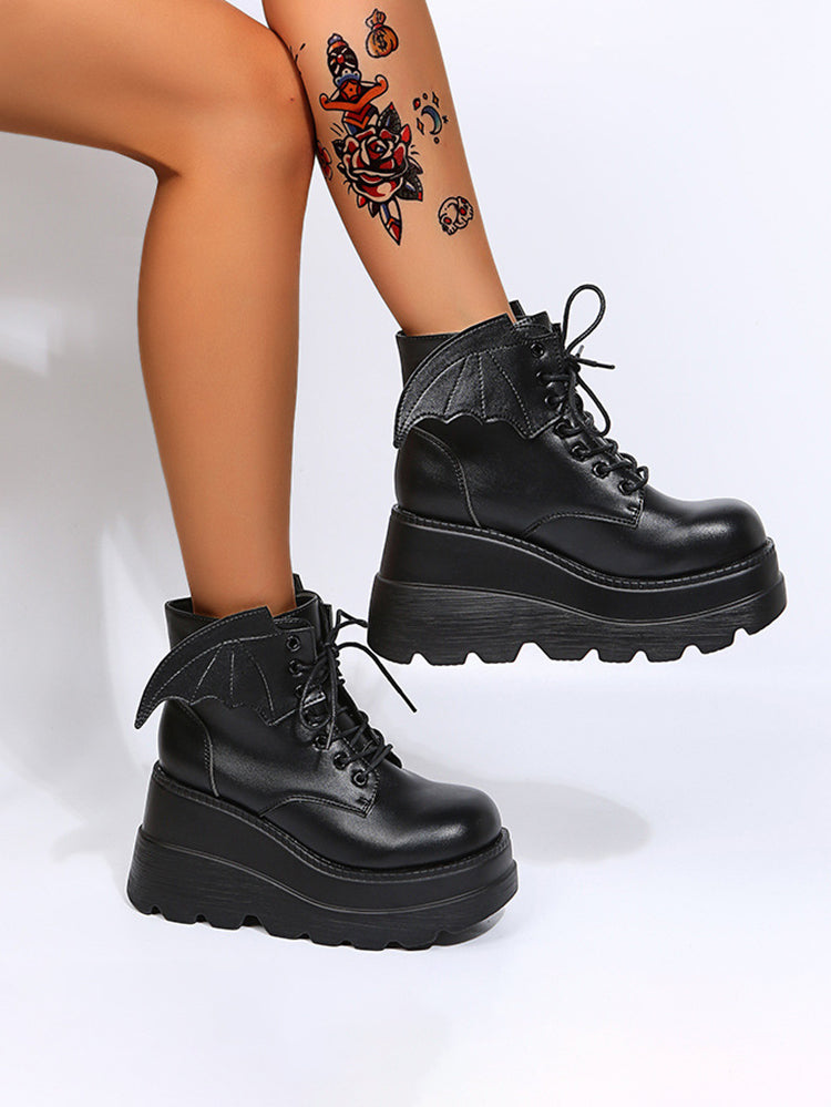 Halloween Bat Wing Platform Martin Boots
