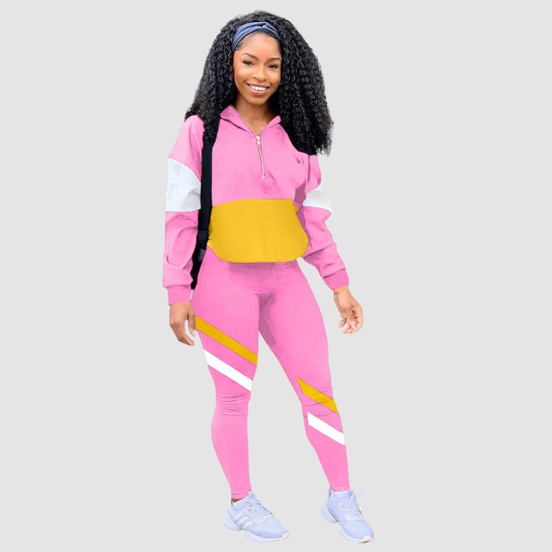 Color Contrast Casual Set