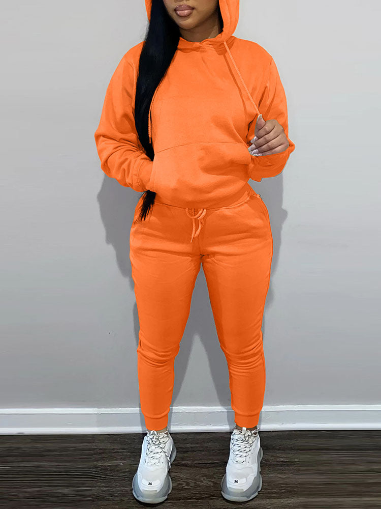 Fleece-Lined Hoodie & Sweatpants Set